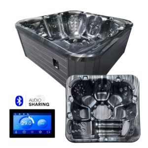 Spa ogrodowe Montana- 6 osobowa, biała perła, biały marmurkowy, grafit