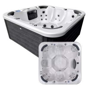 Spa ogrodowe Riptide- biała perła, biały marmurkowy, grafit